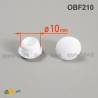 Round Plastic Hole Plug WHITE for 10 mm Diameter Hole - hole plug white - plugs & caps - screw-nut cap - ajile