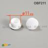 Round Plastic Hole Plug WHITE for 11 mm Diameter Hole - hole plug white - plugs & caps - screw-nut cap - ajile