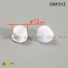 Round Plastic Hole Plug WHITE for 12 mm Diameter Hole - hole plug white - plugs & caps - screw-nut cap - ajile