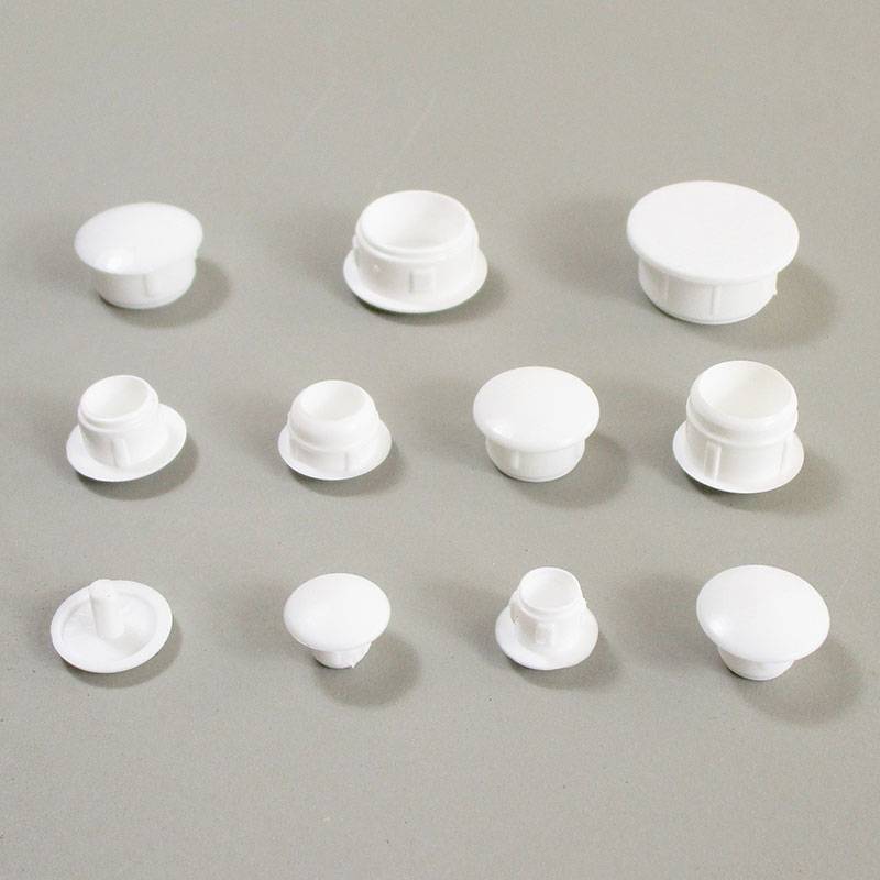 Round Plastic Hole Plug WHITE for 12 mm Diameter Hole - hole plug white - plugs & caps - screw-nut cap - ajile