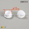 Round Plastic Hole Plug WHITE for 13 mm Diameter Hole - hole plug white - plugs & caps - screw-nut cap - ajile