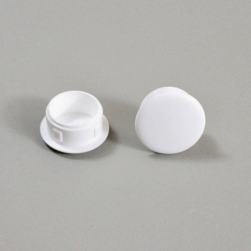 Bouchon Capuchon Obturateur Plastique Rond BLANC pour Trou Alésage Diamètre 15 mm - cache vis-finition - ajile