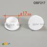 Round Plastic Hole Plug WHITE for 17 mm Diameter Hole - hole plug white - plugs & caps - screw-nut cap - ajile