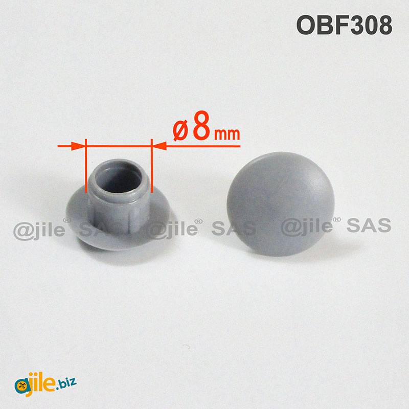 Round Plastic Hole Plug GREY for 8 mm Diameter Hole - Ajile