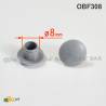 Bouchon Capuchon Obturateur Plastique Rond GRIS pour Trou Alésage Diamètre 8 mm - cache-obturateur - cache vis-finition - ajile