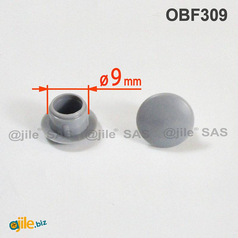 Round Plastic Hole Plug GREY for 9 mm Diameter Hole - Ajile