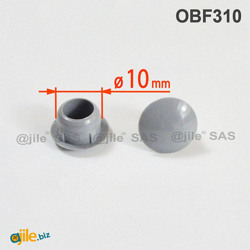 Round Plastic Hole Plug GREY for 10 mm Diameter Hole - Ajile