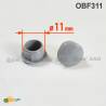 Round Plastic Hole Plug GREY for 11 mm Diameter Hole - hole plug grey - plugs & caps - screw-nut cap - ajile