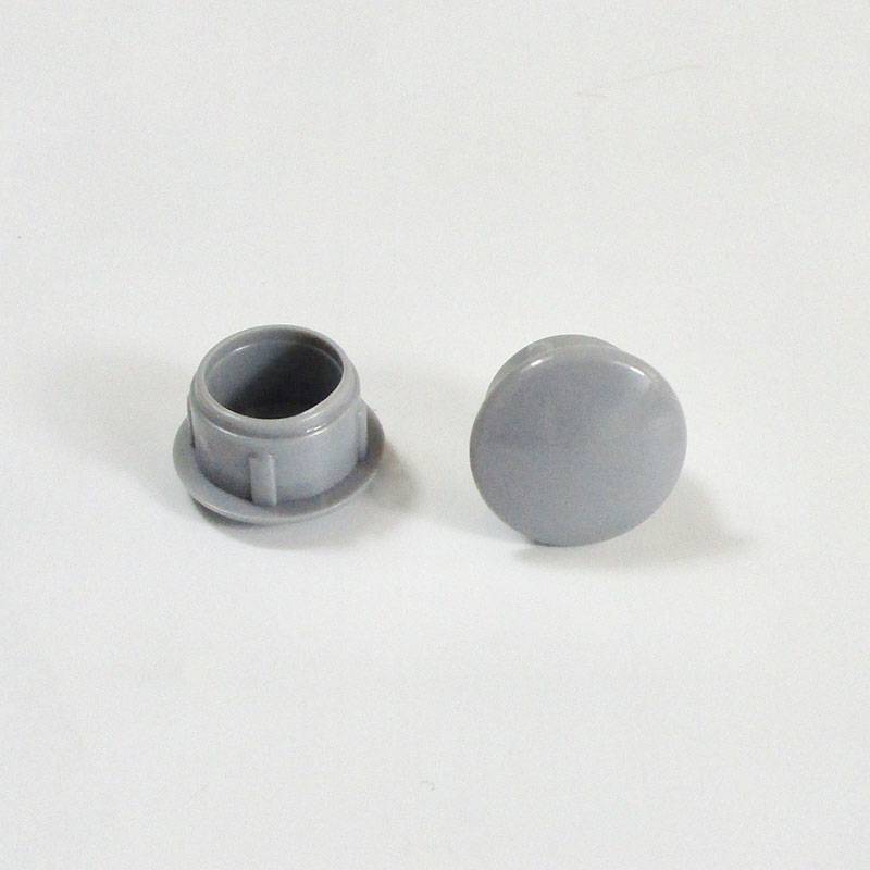 Bouchon Capuchon Obturateur Plastique Rond GRIS pour Trou Alésage Diamètre 11 mm - cache-obturateur - cache vis-finition - ajile