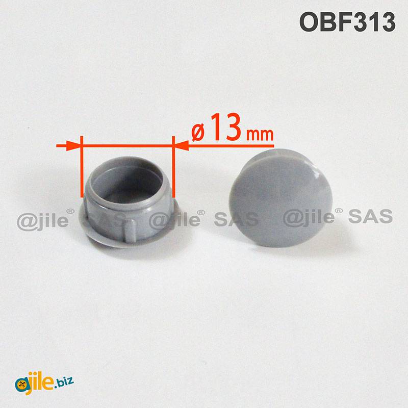 Round Plastic Hole Plug GREY for 13 mm Diameter Hole - Ajile