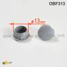 Round Plastic Hole Plug GREY for 13 mm Diameter Hole - hole plug grey - plugs & caps - screw-nut cap - ajile