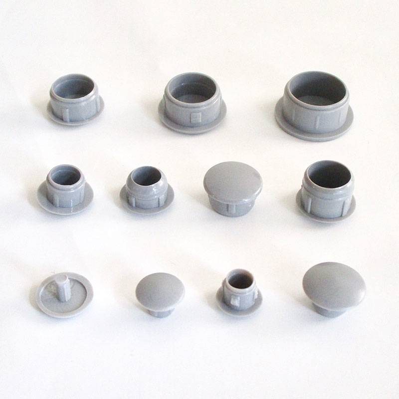 Round Plastic Hole Plug GREY for 15 mm Diameter Hole Bouchon