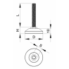 Piedino Regolabile con Vite Filettata M10 x 100 mm - piedino regolabile con vite - piedino regolabile - piedino - ajile