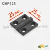 Charnière plastique 25x25x3 mm polyamide noir