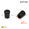 copy of Embout Enveloppant Caoutchouc Thermoplastique Flexible NOIR pour Tube de Diamètre 7 mm