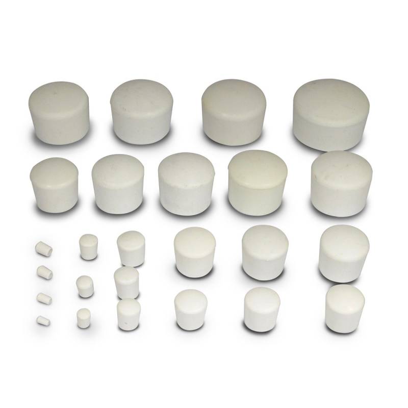 Embout Enveloppant Caoutchouc Thermoplastique Flexible BLANC pour Tube de Diamètre 14 mm