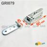 40 x 90 mm Straight Wire White Zinc-plated Pad Lockable Loop Latch with Keeper - LARGE - hook-framing - ajile