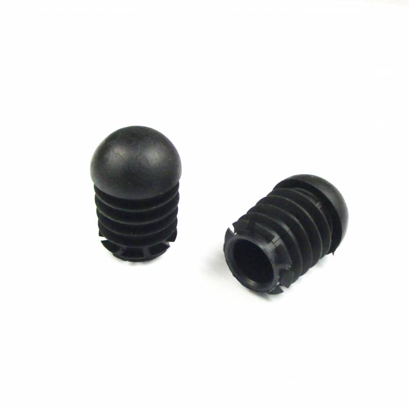Anti-Skid Round Semispherical Ribbed Insert BLACK diameter 22 mm
