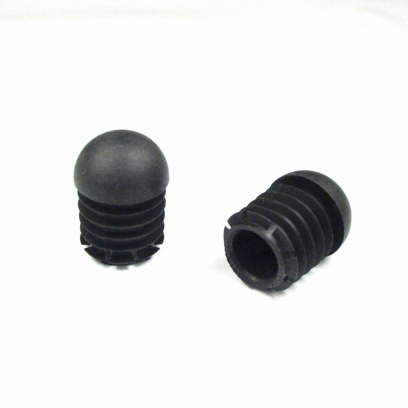 Anti-Skid Round Semispherical Ribbed Insert BLACK diameter 25 mm