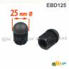 Inserto Antiscivolo Rotondo Semisferico NERO 25 mm