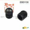 Anti-Skid Round Semispherical Ribbed Insert BLACK diameter 30 mm