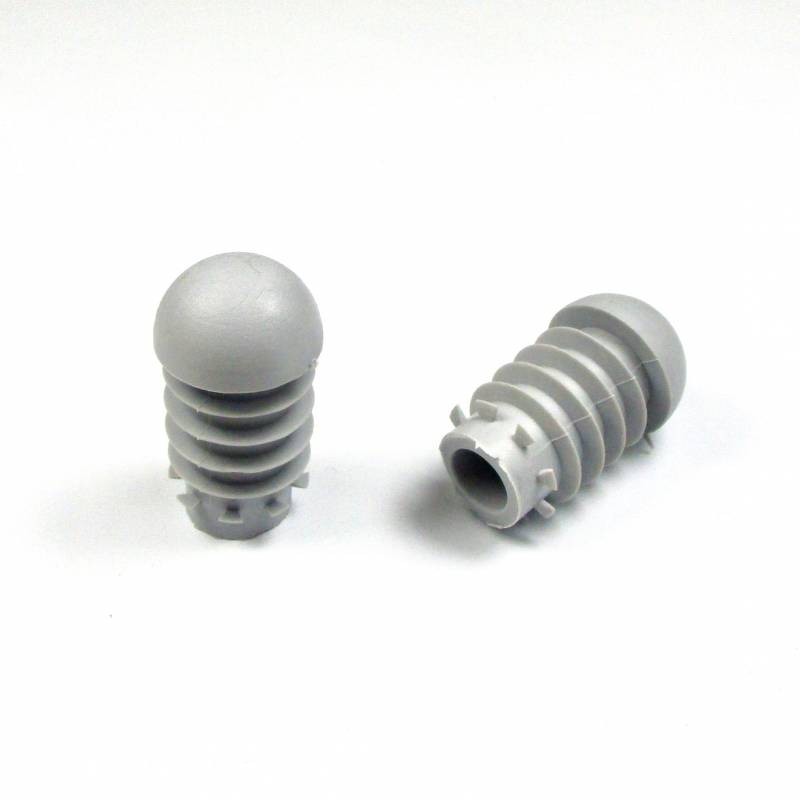 Runde Rutschfeste Stopfen mit Kugelkopf GRAU Durchmesser 18 mm