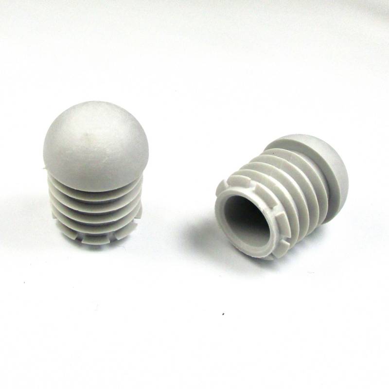 Embout Rond Bombé Antidérapant GRIS diamètre 25 mm