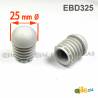 Anti-Skid Round Semispherical Ribbed Insert GREY diameter 25 mm