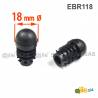 Round Reinforced Semispherical Insert BLACK 18 mm diameter