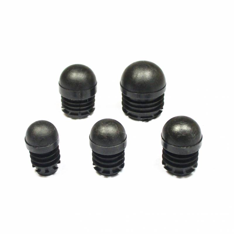 Embout Rond Bombé Renforcé NOIR diamètre 25 mm