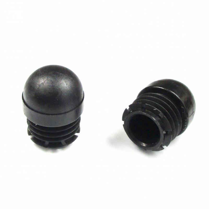 Verstärkte Runde Stopfen mit Kugelkopf SCHWARZ 25 mm Durchmesser