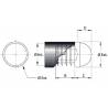 Round Reinforced Semispherical Insert BLACK 25 mm diameter