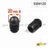 Inserto Rotondo Semisferico di Finitura NERO diametro 20 mm