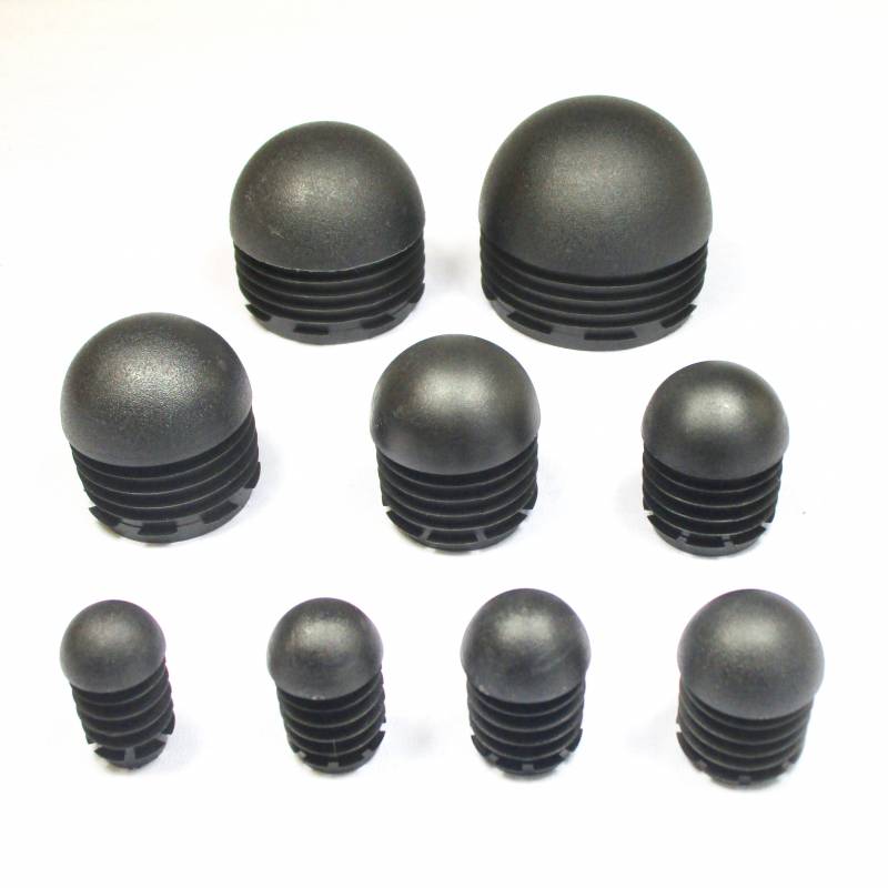 Round Finishing Semispherical Ribbed Insert BLACK diameter 22 mm