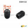 Round Finishing Semispherical Ribbed Insert BLACK diameter 22 mm