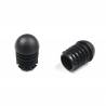 Round Finishing Semispherical Ribbed Insert BLACK diameter 22 mm