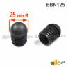 Round Finishing Semispherical Ribbed Insert BLACK diameter 25 mm