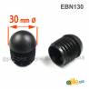 Round Finishing Semispherical Ribbed Insert BLACK diameter 30 mm