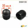 Round Finishing Semispherical Ribbed Insert BLACK diameter 35 mm