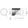 Round Finishing Semispherical Ribbed Insert BLACK diameter 60 mm