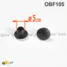 Tappo Copriforo di Plastica Tondo NERO per Buchi di Diametro 5 mm