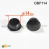 Tappo Copriforo di Plastica Tondo NERO per Buchi di Diametro 14 mm