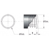 Plastic sealing hole plug BLACK for sealing 11.5 - 14 mm diameter hole, with a 16 mm diameter head