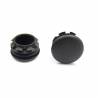 Abdeckkappen aus Kunststoff SCHWARZ zum Stopfen von 17 - 20 mm Durchmessern, mit einem 22 mm Kopfdurchmesser