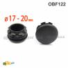 Bouchon Cache Capuchon Plastique NOIR pour Obturation d’un Diamètre 17 - 20 mm, Tête Couvrante de Diamètre 22 mm