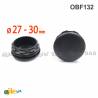 Abdeckkappen aus Kunststoff SCHWARZ zum Stopfen von 27 - 30 mm Durchmessern, mit einem 32 mm Kopfdurchmesser