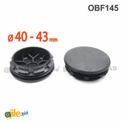 Plastic sealing hole plug BLACK for sealing 40 - 43 mm diameter hole, with a 45 mm diameter head