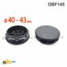 Abdeckkappen aus Kunststoff SCHWARZ zum Stopfen von 40 - 43 mm Durchmessern, mit einem 45 mm Kopfdurchmesser
