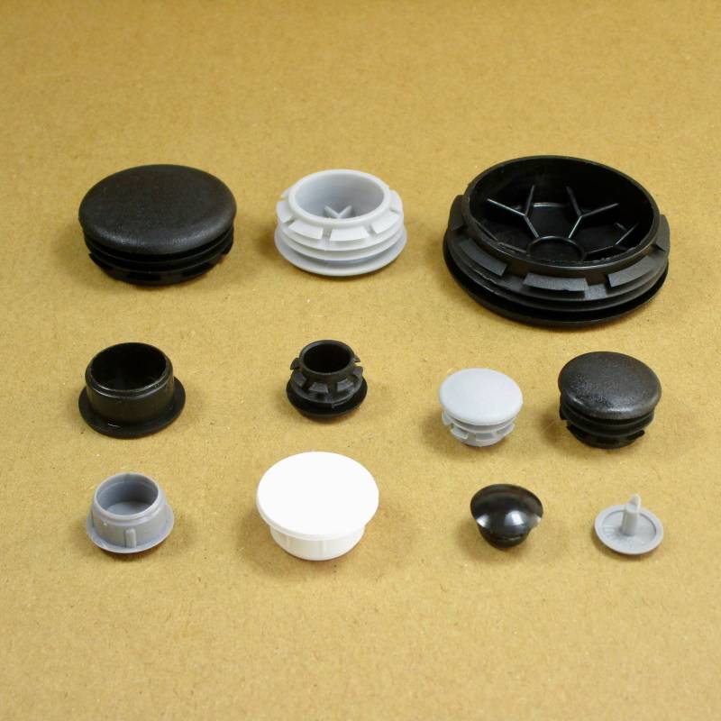 Abdeckkappen aus Kunststoff SCHWARZ zum Stopfen von 45 - 48 mm Durchmessern, mit einem 50 mm Kopfdurchmesser
