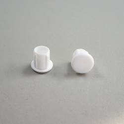 Round Plastic Hole Plug WHITE for 11 mm Diameter Hole - Bouchon obturateur  - Ajile